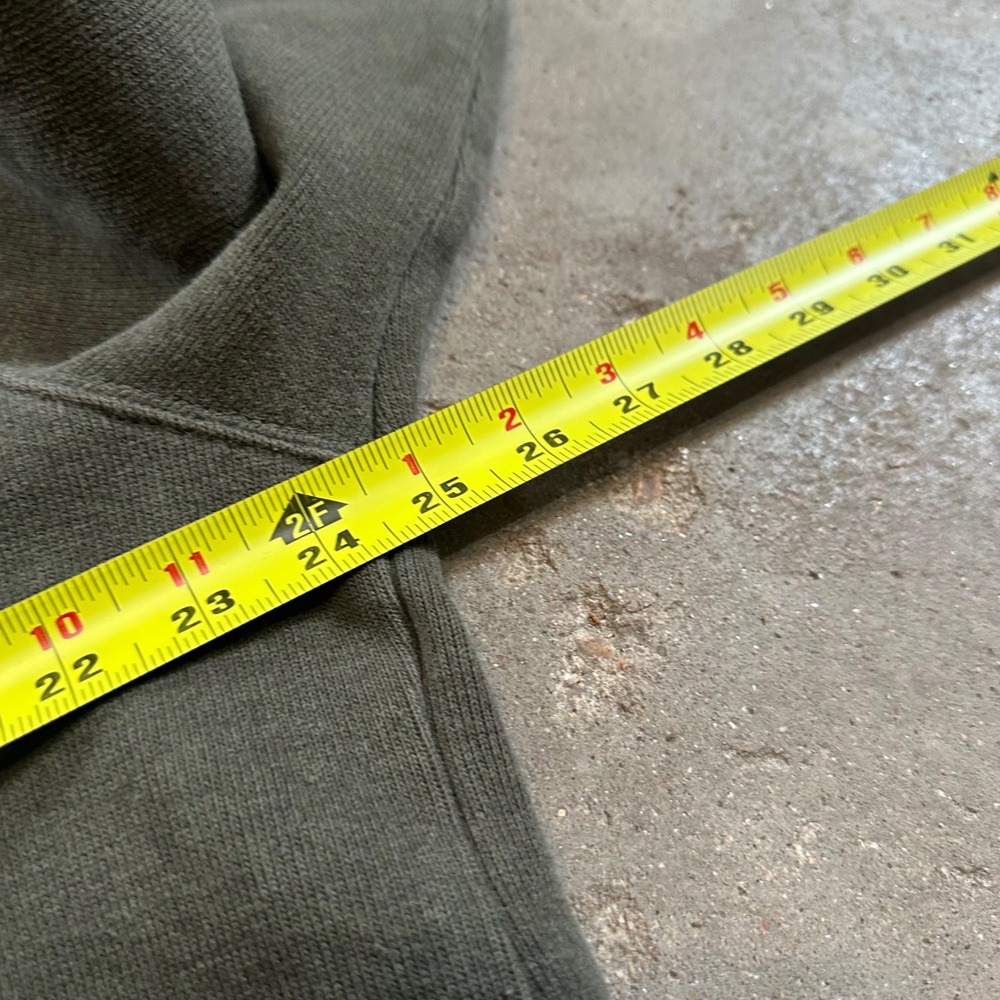 Polo Ralph Lauren Quarter Zip Pullover Mens Large Olive Green 100% Cotton Boxy - Picture 8 of 9